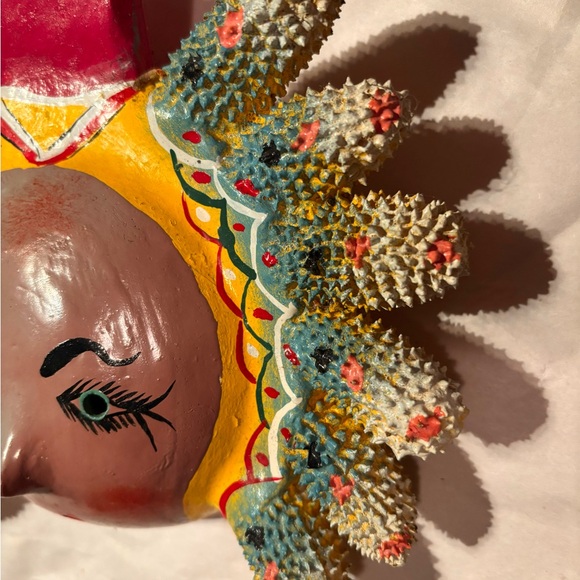 Face Mask in Paper Mache and Coconut Shell Mexican
Wall Art( I have 3 listed) - Picture 2 of 3